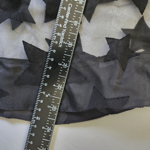 H&M Black Star Pattern Sheer Blouse Womens Size 6 - Picture 10 of 11